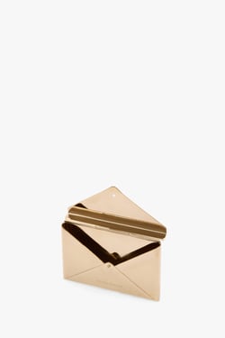 Victoria Beckham Envelope Card Holder In Gold - ONE SIZE - Womens