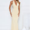 Chic Spark Halter Maxi Dress Yellow