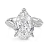 Jeulia "Intertwining" Pear Cut Sterling Silver Ring