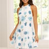 Summer Moment Halter Mini Dress Blue