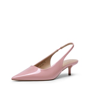 DREAM PAIRS Easy Elegance Pointed Toe Kitten Heel Slingback Heels