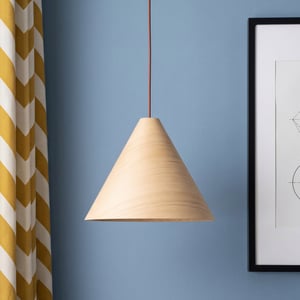 Smaller Dablam pendant in natural wood