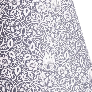 30cm straight empire shade in inky fingers Borage block printed card by Morris & Co.