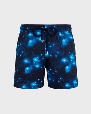 Vilebrequin - Men Stretch Short Swim Shorts Pégase - Swimwear - Monrise - Blue - Size XXXL