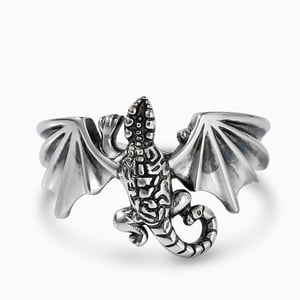 Jeulia "Flight Bat" Sterling Silver Open Ring