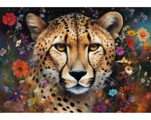 Cheetah in the Wild-flowers_Z