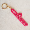 Hello Molly Keyring Pink