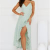 Sapphire Cascade Midi Dress Sage