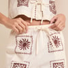 Ivory Tile Printed Wide Leg Topaz Trousers