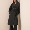 Black Double-Breasted Trench Coat