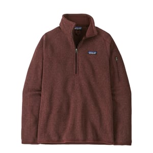Patagonia Womens Better Sweater 1/4 Zip Fleece Dark Ruby