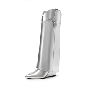 DREAM PAIRS Women   s Fold Over Knee high Boots