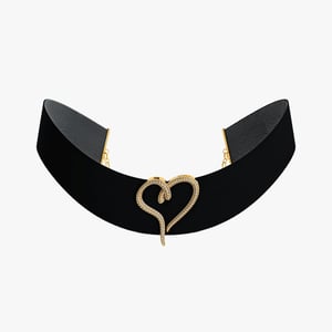 Pave Heart Diamond Choker - 1.50 CT