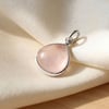 Sterling Silver Rose Quartz Pendant Charm