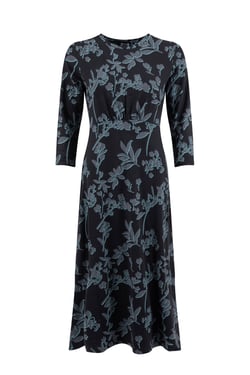 Weird Fish Felicity Printed Jersey Midi Dress Spring Lake Size 8