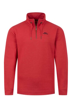 Weird Fish Brampton 1/4 Zip Sweatshirt Barberry Red Marl Size 4XL