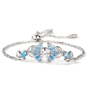 Jeulia Butterfly Round Cut Sterling Silver Bracelet