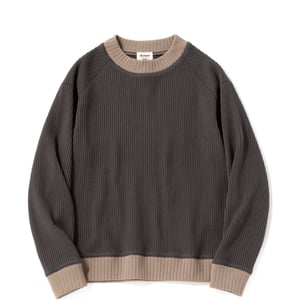 Jackman Waffle Mid-Neck Ink Black / Sepia