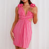 Moonlight Shimmer Mini Dress Pink