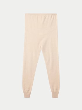 Organic Color Over Bump Maternity Cashmere Knit Pants - L / Beige / WK815-02