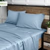 QE Home 310TC Bamboo Cotton Sheet Set in Mistral Blue, Queen