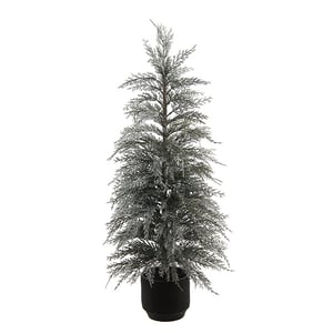 3' Flocked Cedar Tree