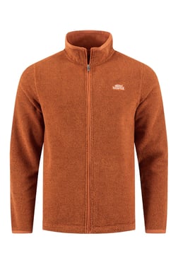 Weird Fish Merrill Full Zip Textured Fleece Brick Orange Size XL