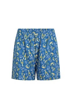 Weird Fish Kanada EcoVero™ Printed Viscose Shorts Adriatic Blue Size 8