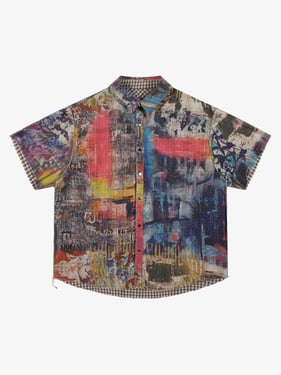 Street Reversible Short-sleeved Shirt - 2089 - Brown / 2XL
