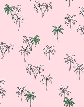 Palms' Wallpaper by Tea Collection - Ballet Slipper - Traditional / 27 in. x 27 ft.