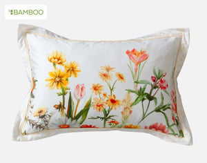 QE Home Corsage Floral Pillow Sham, Floral, White, King
