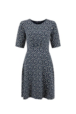 Weird Fish Cassandra Jersey Swing Dress Midnight Size 8