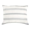 Jackson Linen King Sham   Cream / Grey