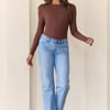 BASE Contour Simple Long Sleeve Top Chocolate
