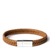 Paul Smith Braided Leather Bracelet Tan