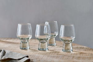 nkuku Visla Glass Set Of 4 | Glassware | Light Smoke