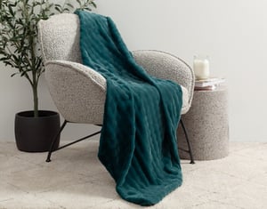 QE Home Mini Bubble Throw in Sea Green, Geometric
