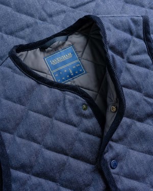 Hiut x Lavenham Men's Indigo Denim Gilet - XXL