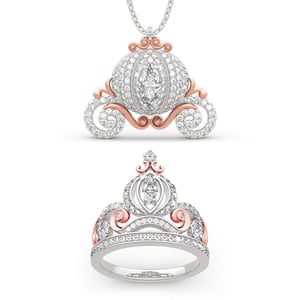 Jeulia "Cinderella's Dream" Pumpkin Carriage Sterling Silver Jewelry Set