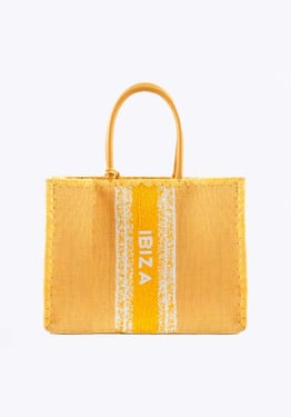 Ibiza Jute Tote Bag - One Size / Yellow