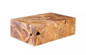 Teak Slice Coffee Table, Rectangle