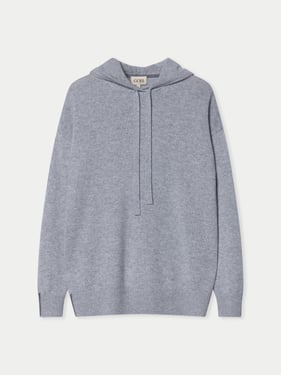 Cashmere Pullover Hoodie - XL / high rise / WK796-1299/1300