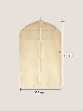 Linen Cotton 3-Size Clear Window Dust-Proof Storage Bags - Small