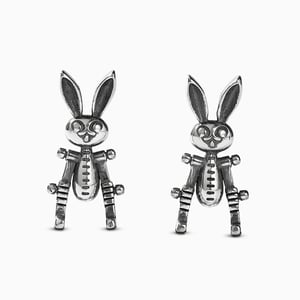 Jeulia "Mechanical Rabbit" Sterling Silver Earrings