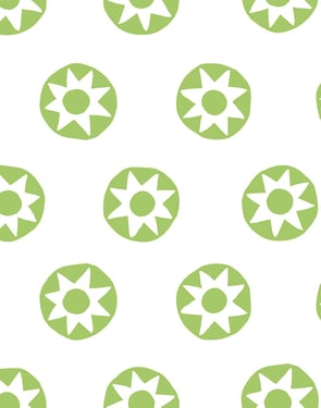 Sun Dial' Wallpaper by Tea Collection - Green - Traditional / 27 in. x 27 ft.
