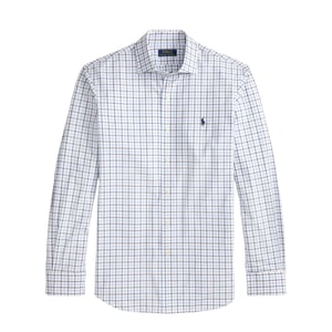 Polo Ralph Lauren Custom Fit Plaid Stretch Poplin Shirt White / Blue / Multi