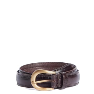 Barbour Womens Faux Croc Leather Belt Classic Black Cherry