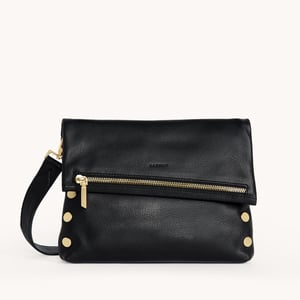 Hammitt VIP Black Brushed Gold Med