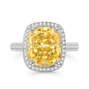 Jeulia Halo Fat Oblong Sterling Silver Ring