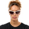 White Cat Eye Sunglasses - os